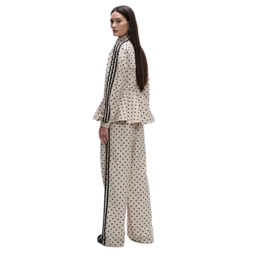 Polka Dot Jacket and Pants Set