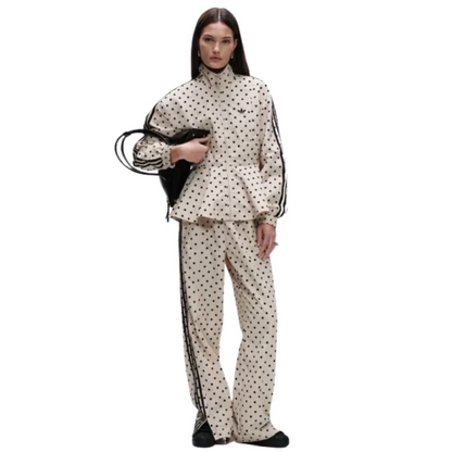 Polka Dot Jacket and Pants Set