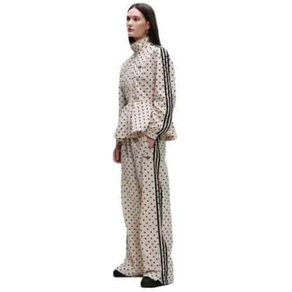 Polka Dot Jacket and Pants Set