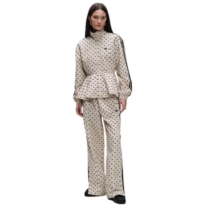 Polka Dot Jacket and Pants Set