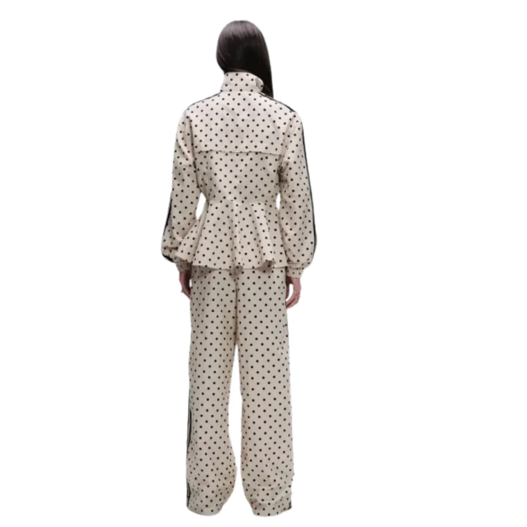Polka Dot Jacket and Pants Set