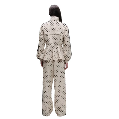 Polka Dot Jacket and Pants Set